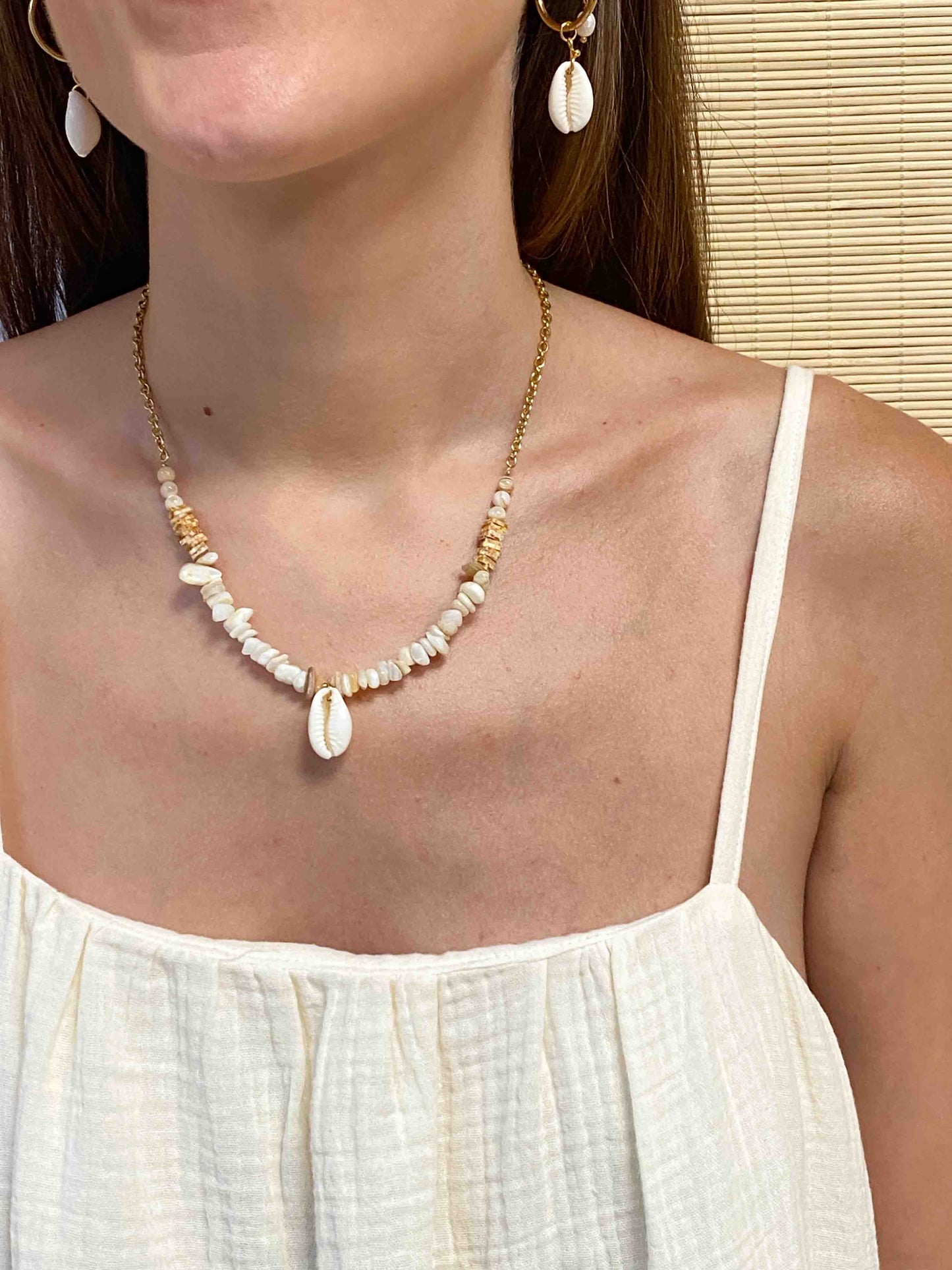 SAND - Mother-of-pearl combination necklace