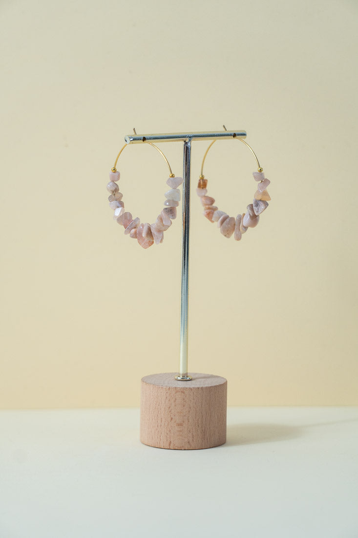 FIRE - Rose Quartz Earrings