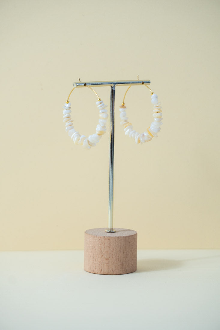 FIRE - Mother of Pearl Earrings